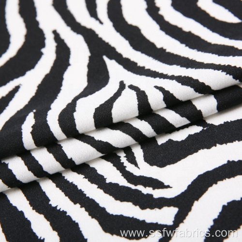 Zebra Stripes DTY Brush Polyester Fabric For Shirt